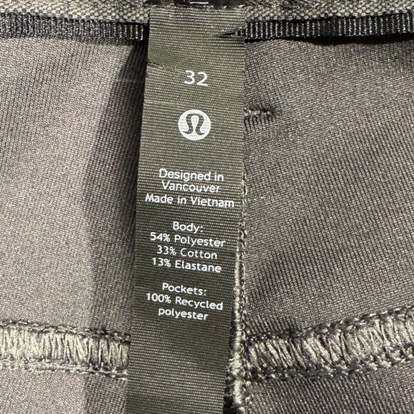 Lululemon‎ ABC Men Pants Size 32x33 Dark Gray Mid Rise Regular Fit Gusset - Picture 7 of 11